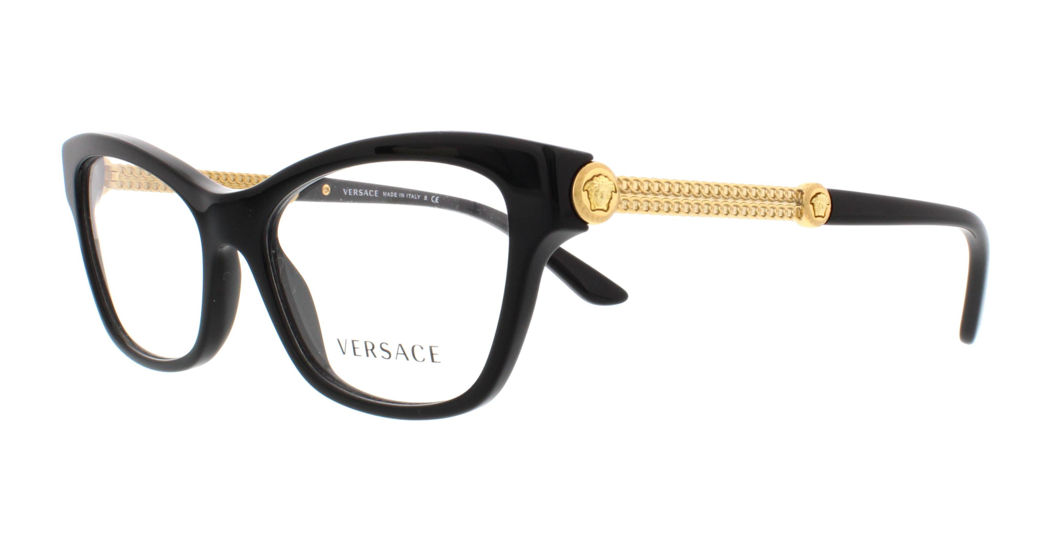 VERSACE Eyeglasses VE 3214 GB1 Black 