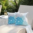 thumbnail image 5 of Outdoor Pillows Waterproof Pillow Covers 20x20 Set of 2 Blue Floral Decorative Throw Pillows Summer Pillow Covers Outdoor Pillows for Patio Furniture DFX, 5 of 6