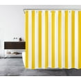 thumbnail image 3 of HVEST Geometric Striped Shower Curtain with Yellow and White Vertical Striped Design - Modern Simple Bathroom Decor, Waterproof Polyester Fabric, Includes 12 Hooks, 72x78 Inches, 3 of 7