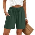 thumbnail image 5 of KPOPLK Running Shorts for Women Quick Dry High Waisted Athletic Short Workout Gym Shorts with Pockets Size XXXL,Dark Green, 5 of 8