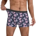 thumbnail image 3 of Men's Boxer Briefs, Light pink flowers Soft Comfy Mens Underwear Boxer Briefs Breathable With Widen Waist, 3 of 7