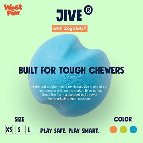 West Paw Jive Dog Toy - Aqua Blue - Small