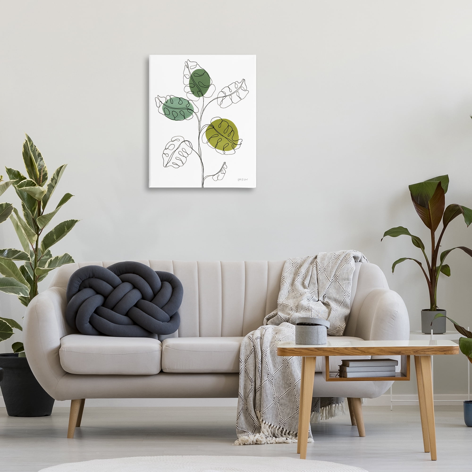 Stupell Industries Modern Garden Leaves Botanical & Floral Painting Gallery Wrapped Canvas Art Print Wall Art, 24 x 30