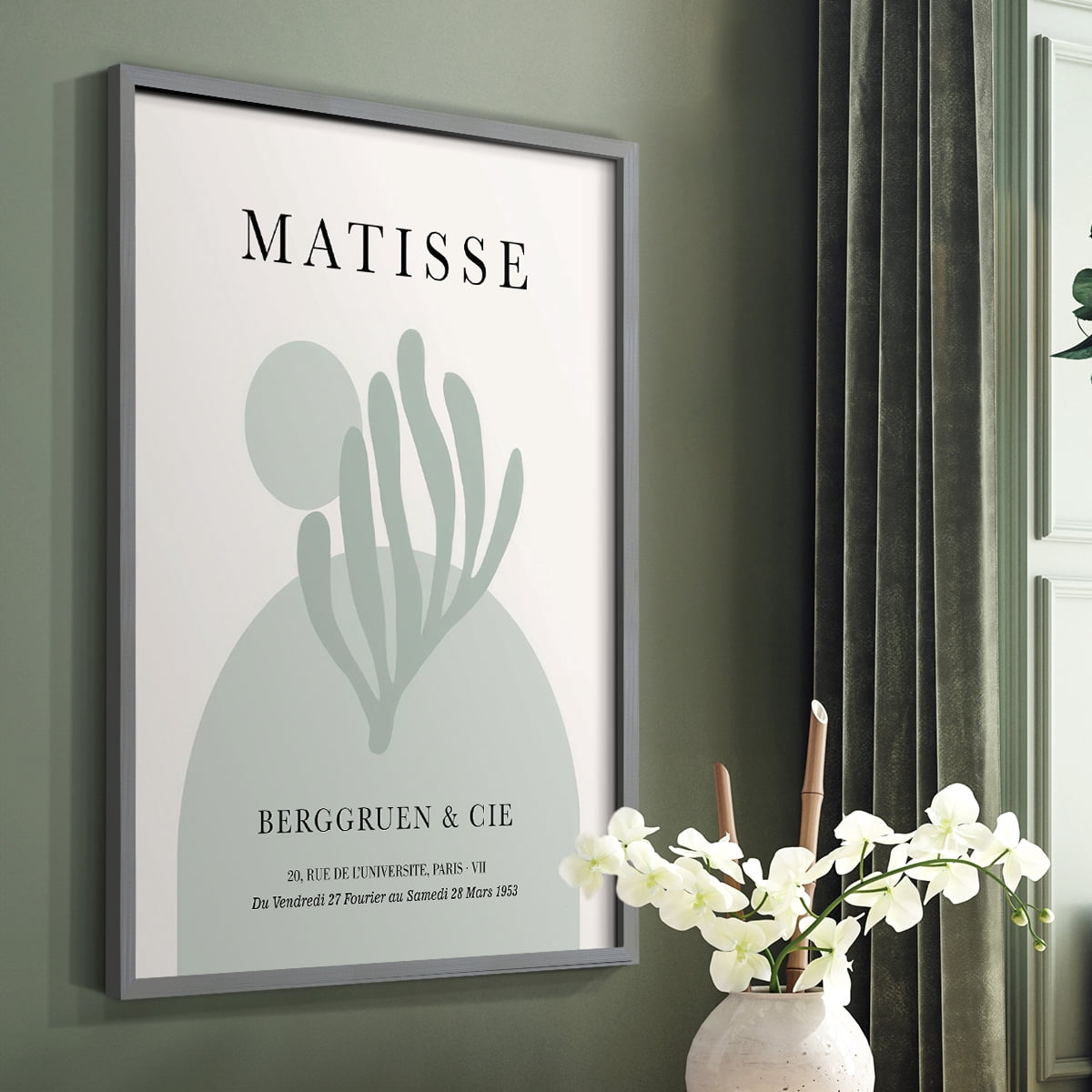 Matisse CLXXIV Framed Print in Gray Solid Wood 8 x 10 Framed Print