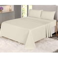 thumbnail image 3 of RUVANTI 100% Cotton Sheets for Queen Size Bed - Crispy Cooling Percale Sheets - Breathable & Durable Queen Sheet Set - Deep Pocket 16 Inches (Fits up to 18") - Creamy White - 4 Pieces, 3 of 8