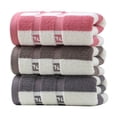 thumbnail image 4 of Nvzi 1 toalla de baño de algodón suave, muy suave y absorbente, para ducha, piscina, 35,43 x 15,75 pulgadas (gris), 4 of 5