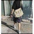 thumbnail image 4 of LHSHID Women's Hipster Hobo Boho Hippie Crossbody Bag Japanese Dark Academia Canvas Sling Packs Grunge Aesthetic Handbags (white), 4 of 6