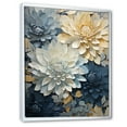 thumbnail image 2 of Designart "Elegance In White And Blue Mums" Mums Floater Framed Canvas Art Print, 2 of 5