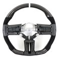 thumbnail image 3 of Ikon Motorsports Steering Wheel Bodykit Replacement Compatible With 2010-2014 Ford Mustang Carbon Fiber & Alcantara White Stitch & Indicator 2011 2012 2013, 3 of 8