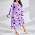 thumbnail image 5 of Lxkfashion Nightgowns for Women House Dress Sleep Shirt Long Sleeve Nightshirts Soft Sleepwear Comfy Sleep Shirts Polyester, 5 of 6