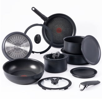T-fal ingenio セット T-fal Ingenio Expertise 14 Piece Nonstick Cookware Set Onyx Black