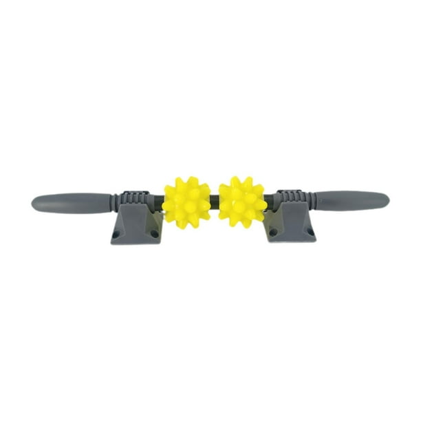 Masajeador de PU con varilla para todo el cuerpo, masajeador suave, portátil, manual, muscular Amarillo claro