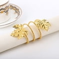 thumbnail image 3 of Golden/Silver Napkin Rings Set of 12 Leaf Napkin Ring Metal Serviette Rings Napkin Buckles Bulk for Dinner Party, Valentines Day, Family Gatherings, Wedding, Table Decorations, 3 of 7