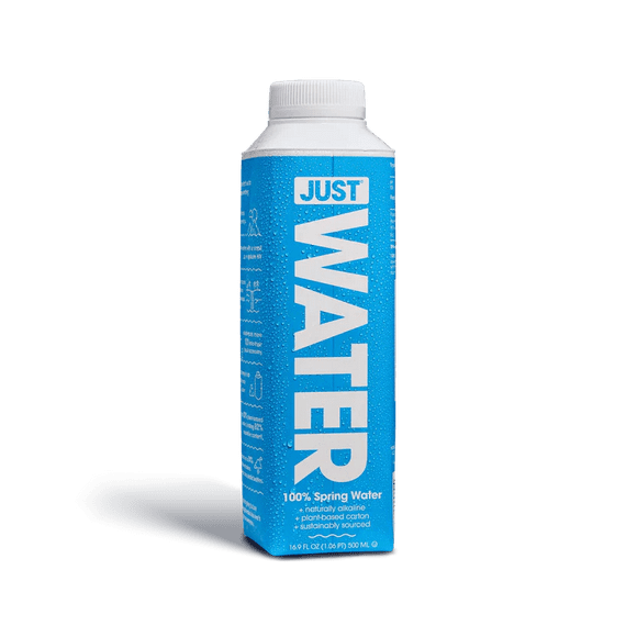 Just Water 16.9 oz - Sustainably Sourced Alkaline Spring Water in Eco-Friendly Plant-Based Carton