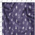 thumbnail image 3 of Soimoi Floral Print, Silk Fabric, Decor Sewing Fabric by The Yard 42 Inch Wide,Decorative Fabric for Shirts Suits Ties, Purple, 3 of 6