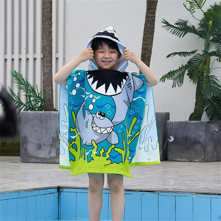 Girls Bath Towels Cotton Terry Pool and Beach Hooded Towel Wrap 