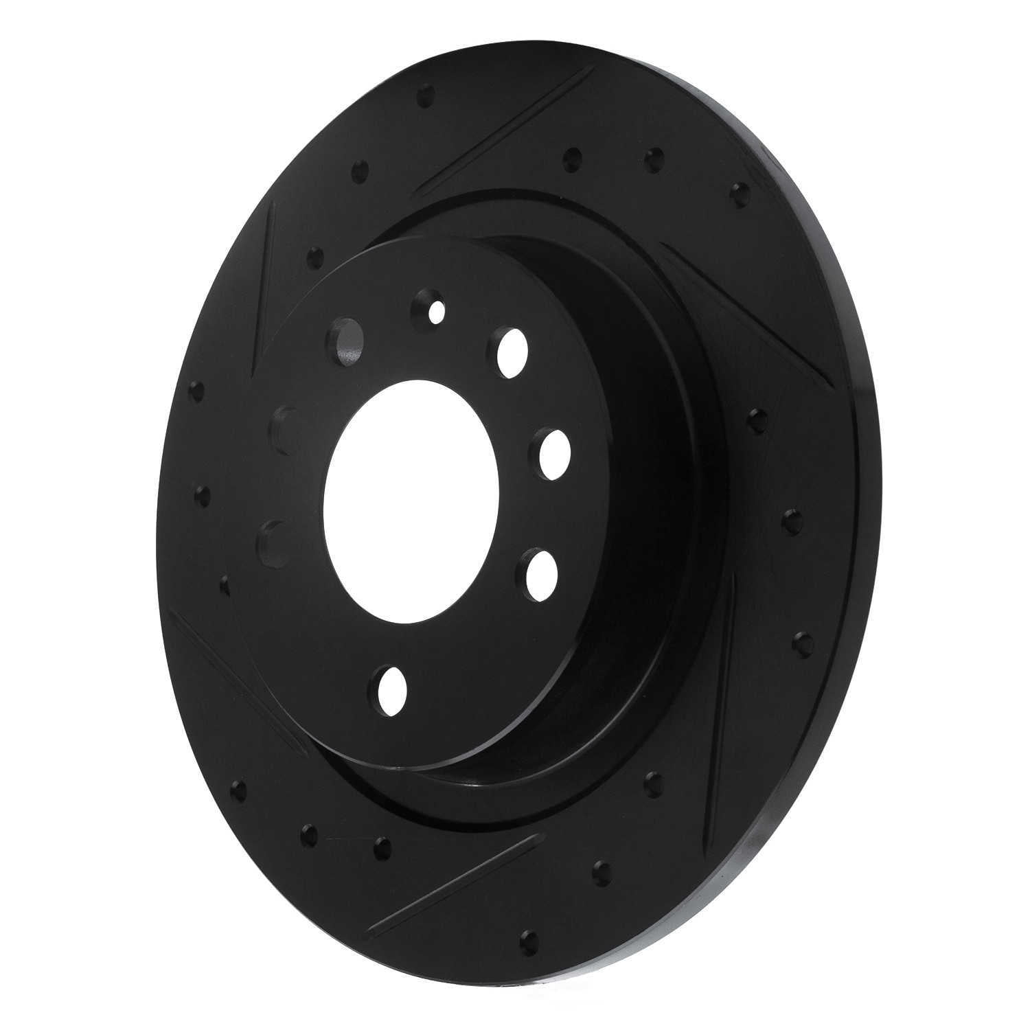 Dynamic Friction Company 633-52006L DFC Brake Rotor - Drilled And Slotted - Black