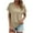 Khaki, variant on TIHLMK Women Shirts and Blouses Black Women's Fashion Solid Color Casual V-neck Short Sleeve Loose T-shirt Tops Gift for Womens Tops