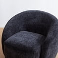 thumbnail image 6 of Livinia Modern 360° Swivel Accent Arm Chair Barrel Chair (Black), 6 of 9