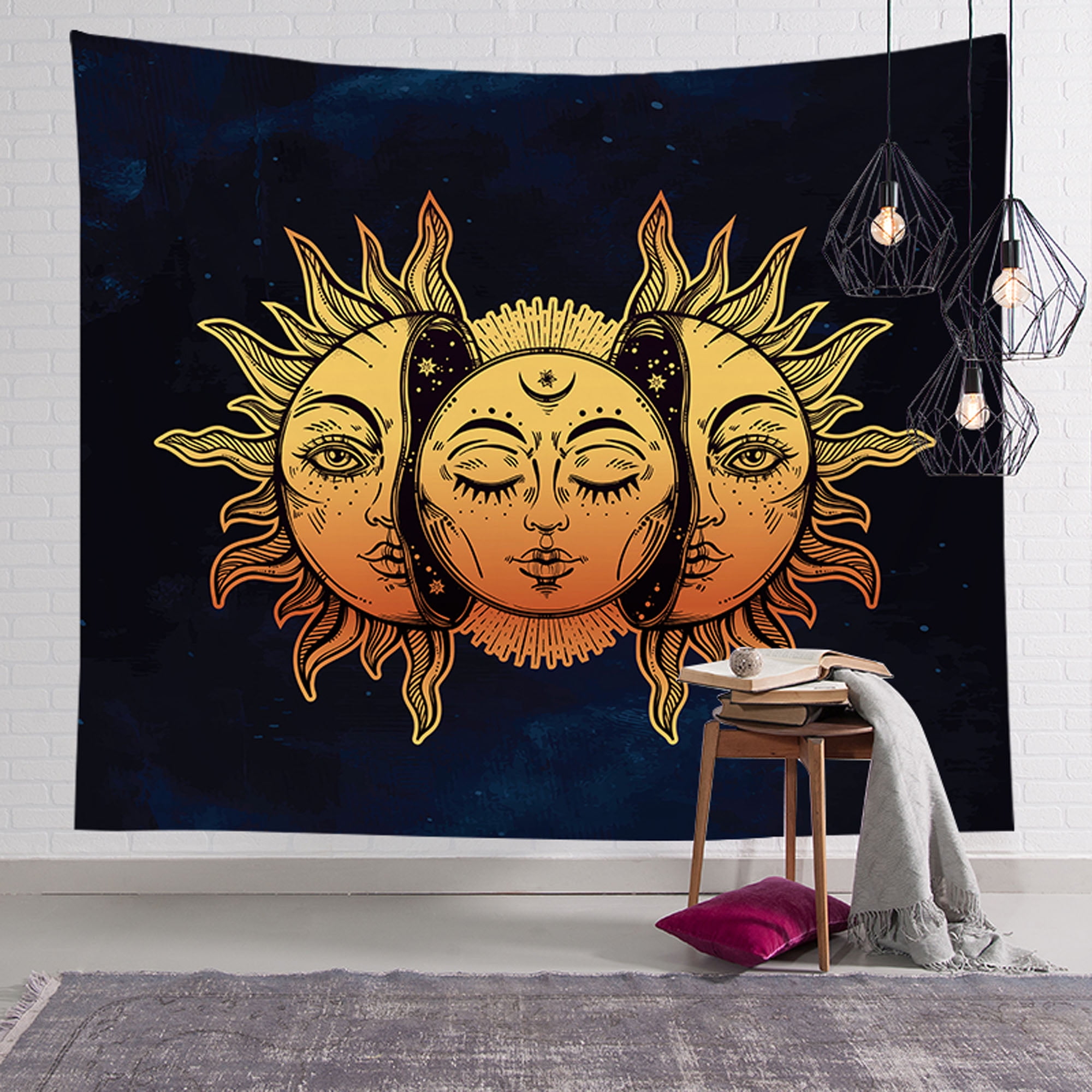 Psychedlic Hippie Mandala Sun Tapestry Art Room Wall Hanging Psychedlic Tapestry 