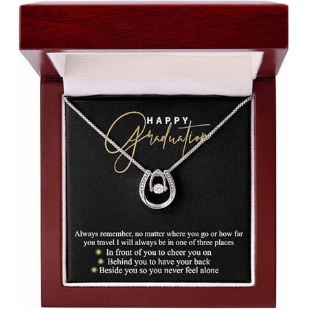 Lucky Necklace Graduation Gift For Her, Graduation Necklace, College Graduation Gift, High School Graduation Gift, PhD Graduation Gift, Masters Degree Gift with Messege Card