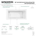 thumbnail image 6 of Aqua Eden VTAP6030L22TS 60-Inch Acrylic Rectangular 2-Wall Corner Alcove Tub, Left Hand Drain in Glossy White, 6 of 8