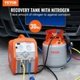 thumbnail image 2 of 30 LBS 400 psi Portable Refrigerant Recovery Tank with Y Valve for Liquid Vapor High Sealing R22 R134A R410A Orange Gray Cylinder, 2 of 6