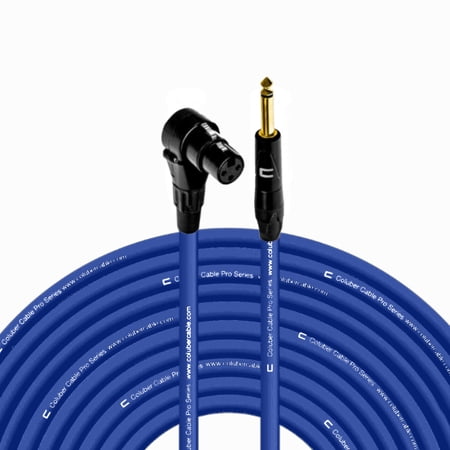 Coluber Cable Balanced - Right Angle XLR Female to 1/4" TS Male 3-Pin Cable