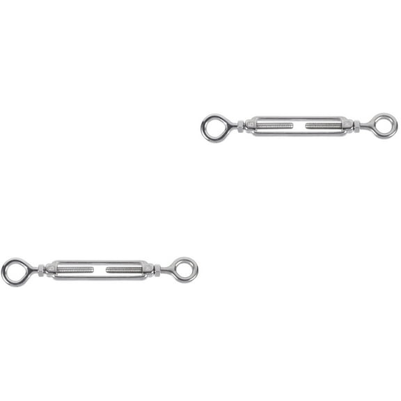 2 PCS Stainless Steel Turnbuckle Barb Net Curtain Wire and Hooks Gate Silver