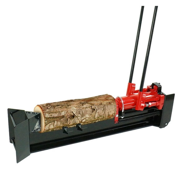 12 Ton Hydraulic Log Splitter Wood Cutter, Manual Log Splitter with Horizontal Full Steel Beam & Built-in Wheel