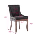thumbnail image 5 of DONICK Vintage Fabric Upholstered Dining Chairs,Solid Wood Kitchen Dining Room Chairs with Nailheads Solid Wood Legs (Black,Set of 4), 5 of 9