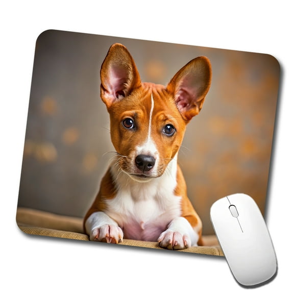 Basenji Dog Puppy Photo Mouse Pad Low Profile Gaming Mat