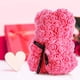 thumbnail image 5 of Oso de rosa, oso de peluche, oso de flor artificial, el mejor regalo para el día de San Valentín $ Oso de flor de rosa Oso de flor de burbuja $ Juguete de oso de abrazo de flor inmortal de simulación, 5 of 5