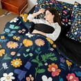 thumbnail image 4 of Manfei Floral Daisy 7 Pieces Bedding Comforter Set for Female Women Men,Colorful Flowers Full Bedding Set Lightweight,Spring Graden Fitted Sheet Flat Sheet,Luxury Bedroom Decor,Reversible, 4 of 8