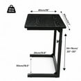 thumbnail image 3 of Tinymod Table d'Appoint en Forme de C pour Canapé et Lit, Table pour Portable à Hauteur Réglable, Noir, 3 of 7