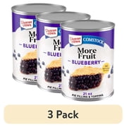 (3 pack) Duncan Hines Comstock More Fruit, Blueberry Pie Filling and Topping, Ready to Use, 21 oz.