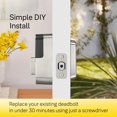 thumbnail image 4 of Yale Security Deadbolt Lock 2 Touch, cerradura de puerta de entrada inteligente sin llave de gamuza negra con teclado táctil conectado Wi-Fi y escáner de huellas dactilares, YRD450-F-WF1-BSP, 4 of 5