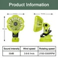 thumbnail image 5 of With USB Cordless Fan For Makita/Dewalt/Bosch/Milwaukee/Black&Decker/Ryobi/Craftsman 1.4.4-20V Lithium-ion Battery Camping Fan for Bedroom,Outdoor,Camping and Job Site, 5 of 19