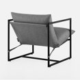 thumbnail image 3 of Zinus Aidan Modern Minimalist Metal Framed Accent Chair with Removable Foam Cushions, Light Grey, 3 of 9