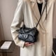 thumbnail image 5 of Bolso de PU de un solo hombro, bolso suave para mujer, bolso con cadena de diamantes, bolso cruzado de un solo hombro, negro, 5 of 5