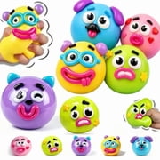 Smushers Squishies Dog Face Toys - 5 Assorted Cute Expressions, Moldable Face Smushers Dog Face Swap Squeeze Smush