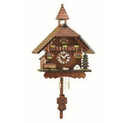 Trenkle Kuckulino Black Forest Clock Black Forest House with Quartz Movement and Cuckoo Chime TU 2034 PQ