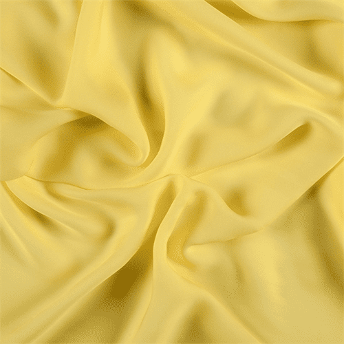 Bright Yellow Silk Double Fabric By the Yard