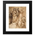 thumbnail image 2 of Federico Zuccaro 20x24 Black Modern Framed Museum Art Print Titled - The Virgin and Child with Saint Joseph, Attendant Angels, and a Group of Supplicants (1540-1609), 2 of 5
