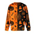 thumbnail image 6 of Halloween Fuzzy Tops for Women Printed Crew Neck Long Sleeve Trendy Spooky Festival Party Pullover Top Multicolor 10 L, 6 of 6