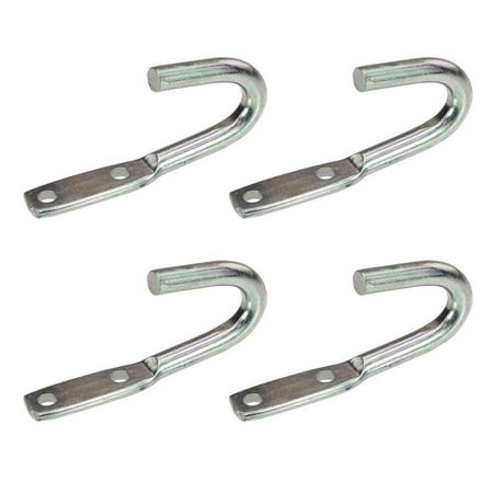 

White Zinc J-Hook w/ 2 mounting holes - 1 200 lb. Break Strength - 4