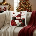 thumbnail image 6 of YIKA Santa Claus Christmas Tree Snowflake Elk pillow Christmas Pillow Covers 17.7x17.7 Inches Decorative Pillow Cases With Soft Fabric Hidden Zipper For Home Decor Cushion Throw Pillow B, 6 of 6