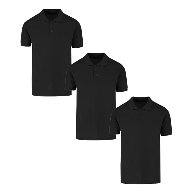 Playeras Hombre Tipo Polo Pack 3 Pz Moda Casual Manga Corta
