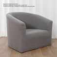 thumbnail image 4 of Chair Sofa Cover, Elastic Grey Washable Removable Dustproof Full Coverage Chair Slipcover Soft  For Home, 4 of 8