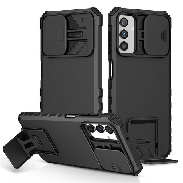 For Samsung Galaxy A13 A23 4G Lite Case Slide Camera Protection Armor Phone Case For Samsung A33 A53 A73 5G Kickstand Back Cover